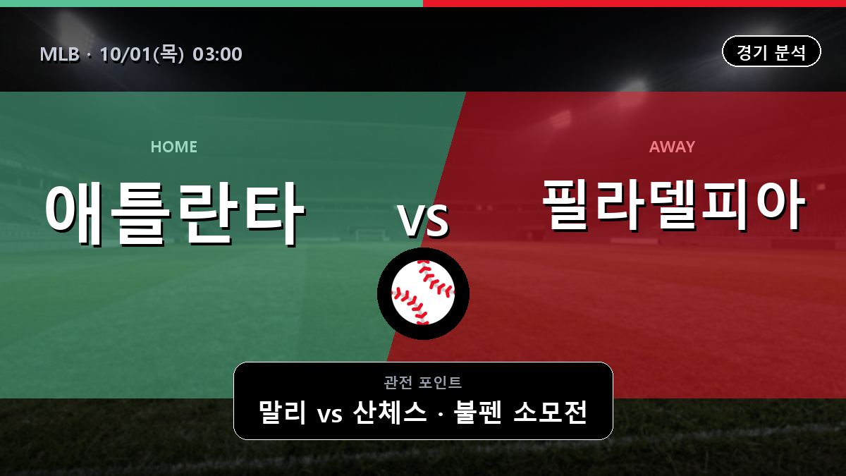 애틀란타 필라델피아 MLB 경기 분석과 중계 정보