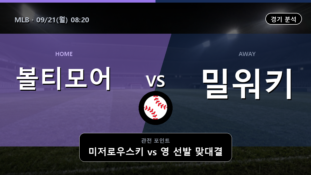 볼티모어 밀워키 MLB 경기 분석과 중계 정보