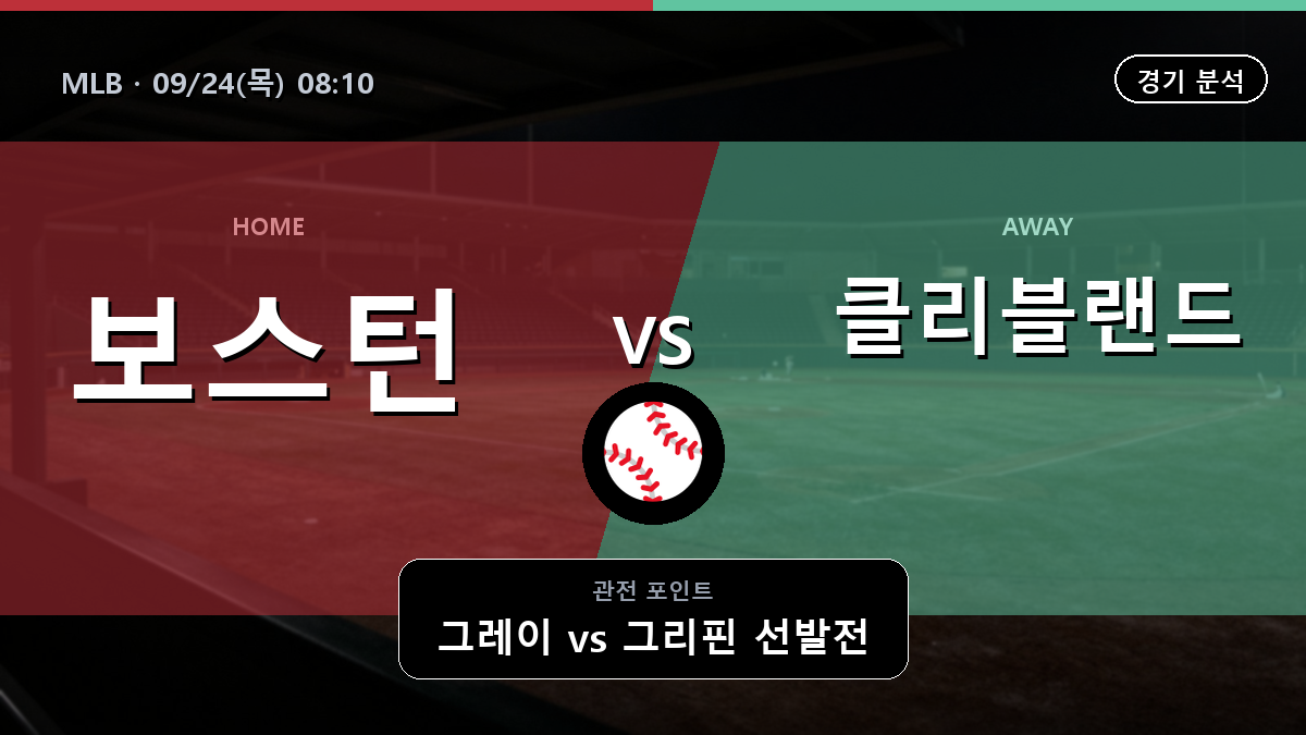 보스턴 클리블랜드 MLB 경기 분석과 중계 정보