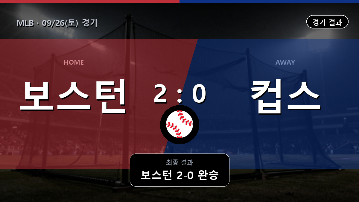 보스턴 시카고 컵스 MLB 경기 하이라이트 결과와 중계 정보