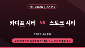 카디프 시티 스토크 시티 FC 챔피언십 경기 분석 대진 카드