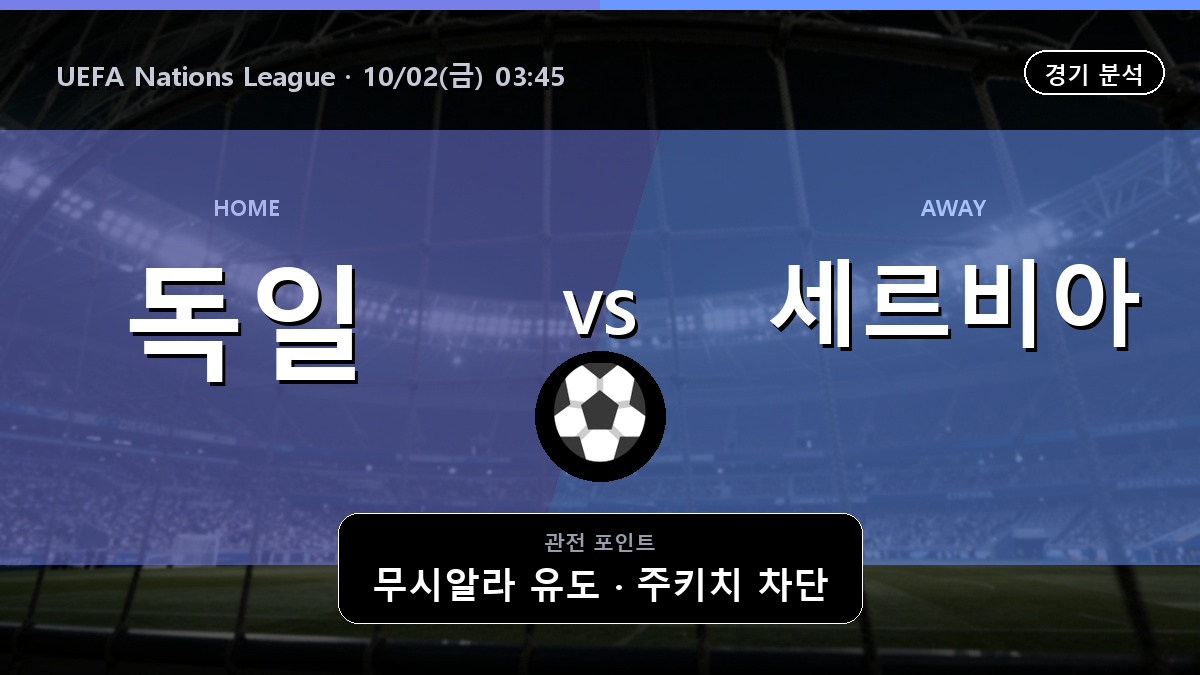 독일 세르비아 UEFA Nations League 경기 분석과 중계 정보