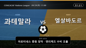 과테말라 엘살바도르 CONCACAF Nations League 경기 분석과 중계 정보