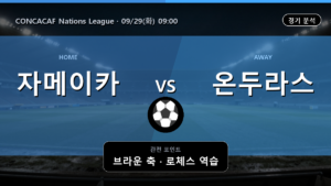 자메이카 온두라스 CONCACAF Nations League 경기 분석과 중계 정보