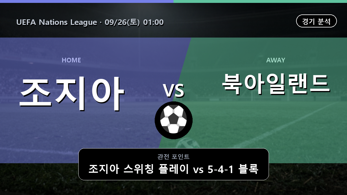 조지아 북아일랜드 UEFA Nations League 경기 분석과 중계 정보