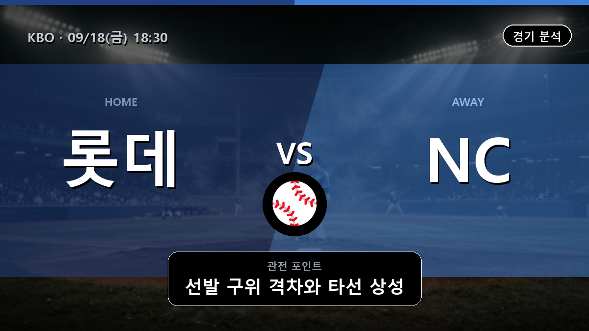 롯데 NC KBO 경기 분석과 중계 정보