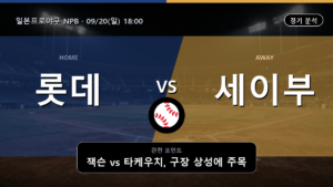 치바 롯데 세이부 일본프로야구 NPB 경기 분석과 중계 정보