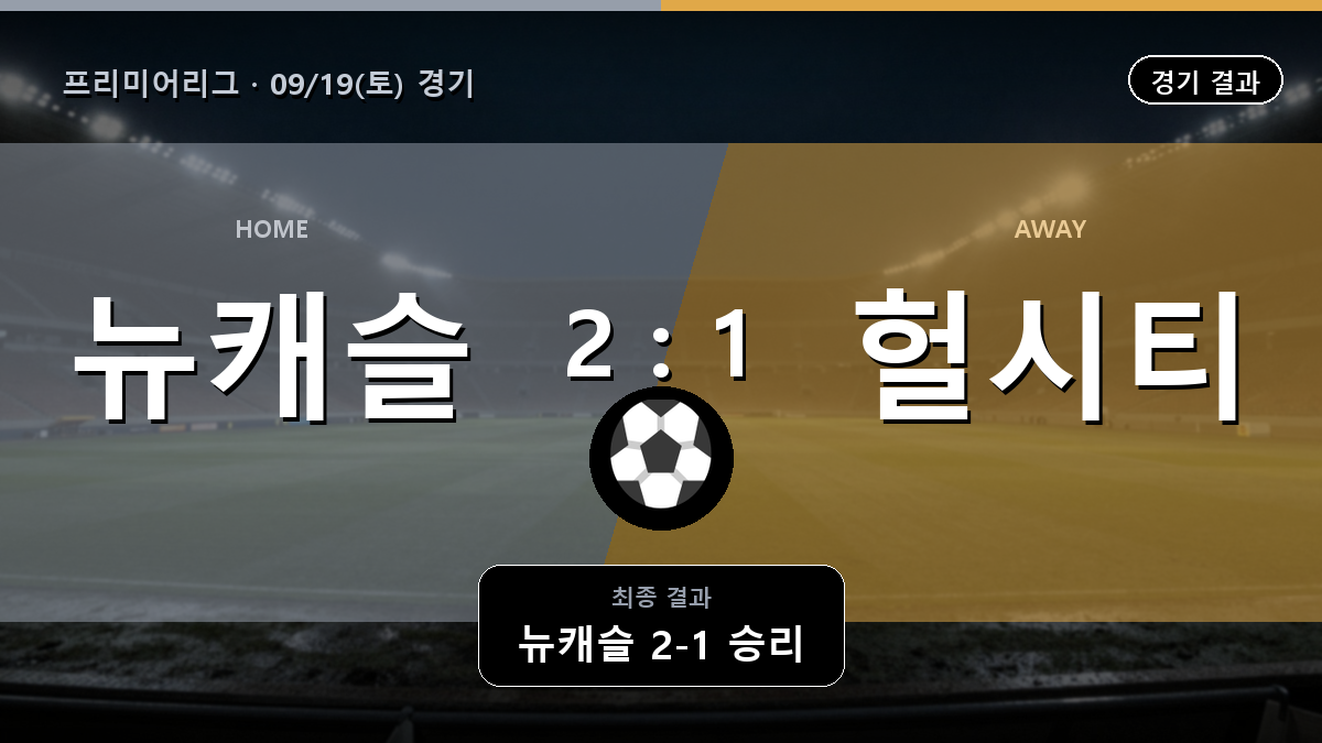 뉴캐슬 헐시티 프리미어리그 경기 하이라이트 결과와 중계 정보