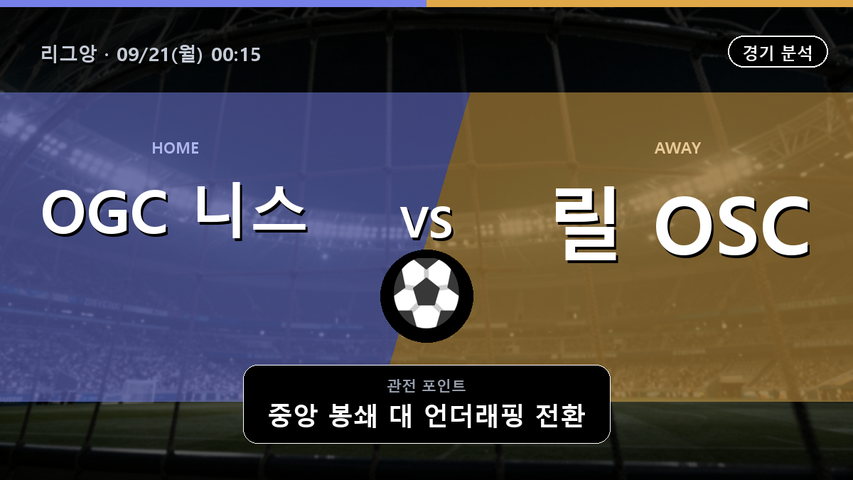 OGC 니스 릴 OSC 리그앙 경기 분석과 중계 정보