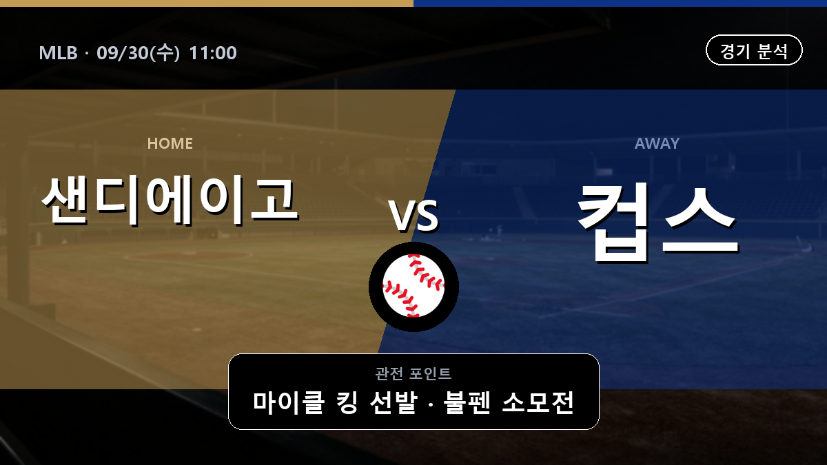샌디에이고 시카고 컵스 MLB 경기 분석과 중계 정보