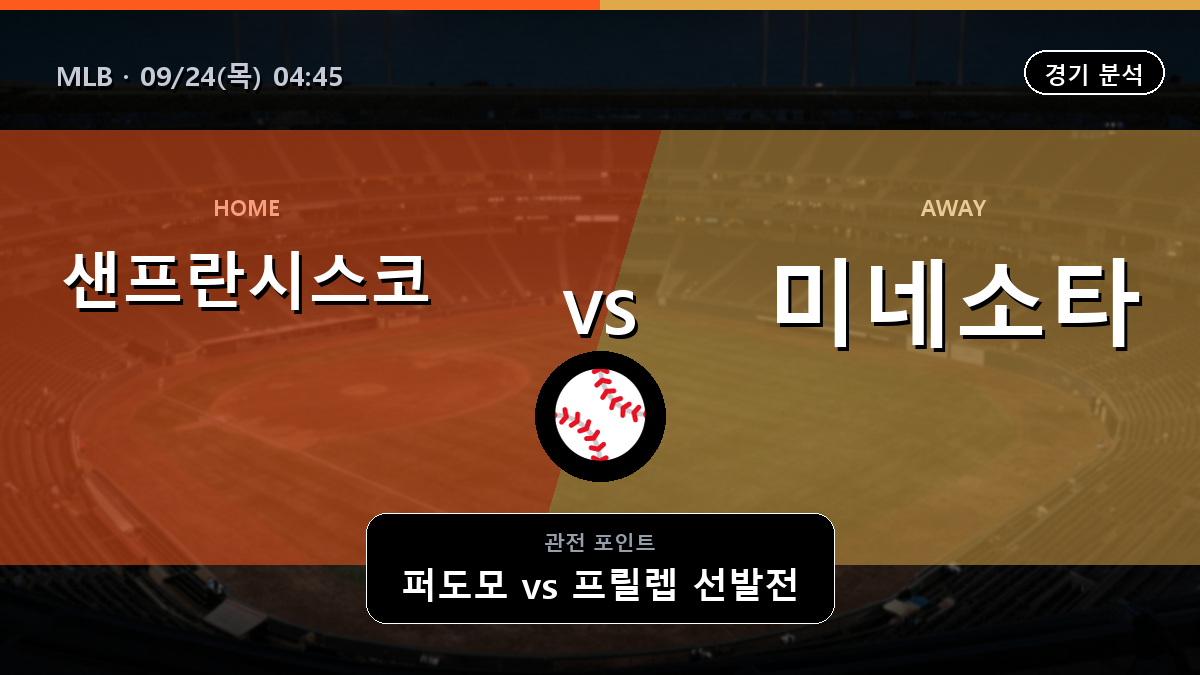 샌프란시스코 미네소타 MLB 경기 분석과 중계 정보