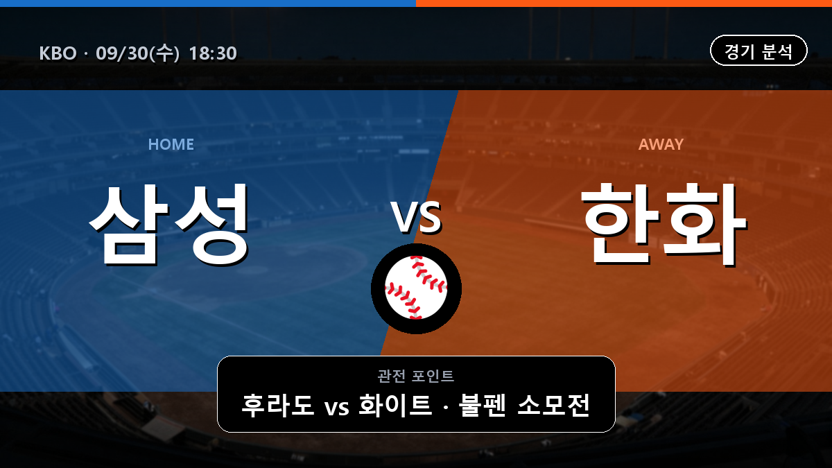 삼성 한화 KBO 경기 분석과 중계 정보