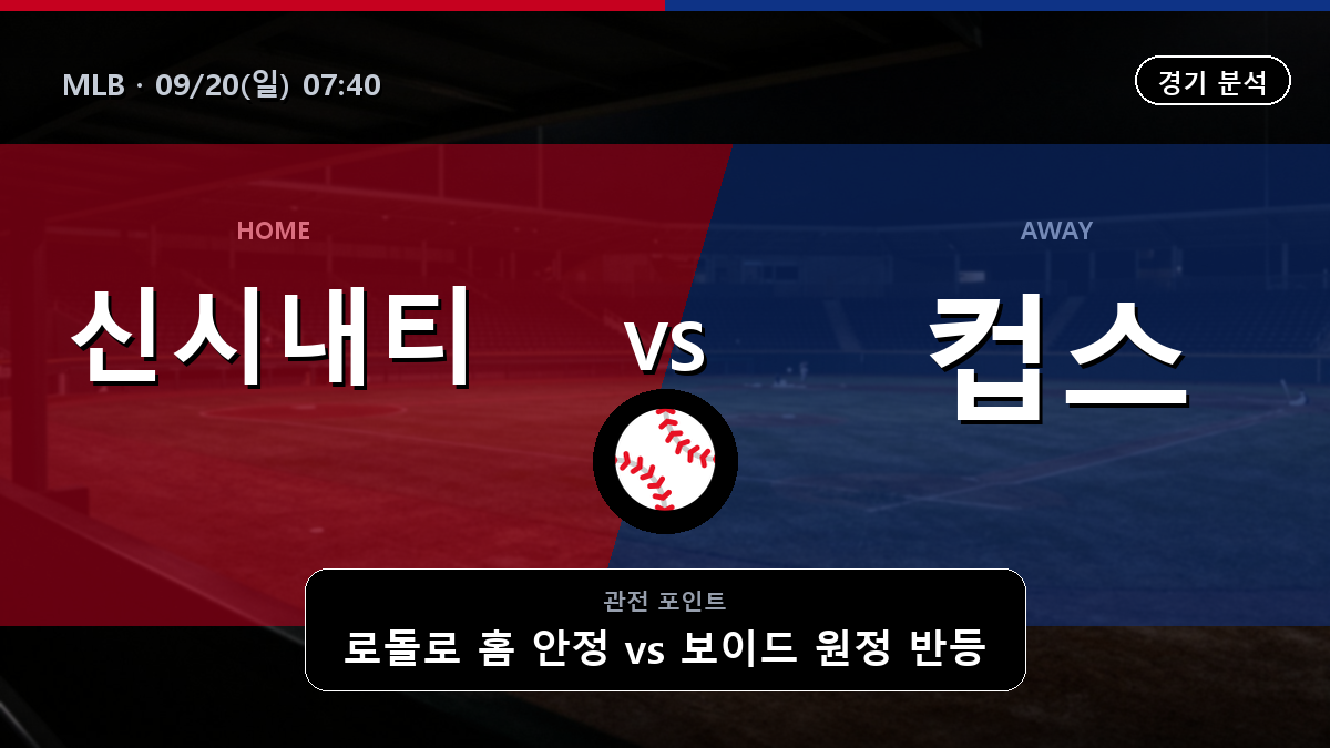 신시내티 시카고 컵스 MLB 경기 분석과 중계 정보