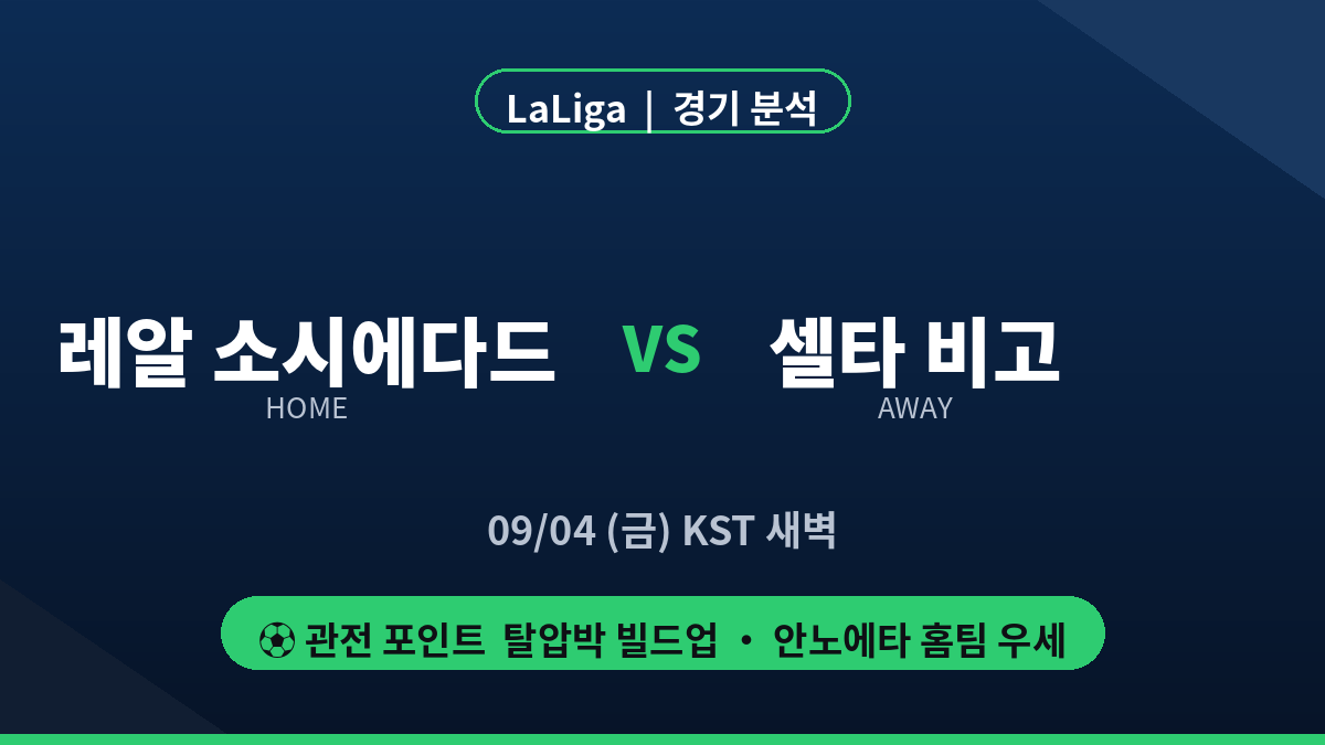 레알 소시에다드 셀타 비고 라라리가 경기 분석 대진 카드