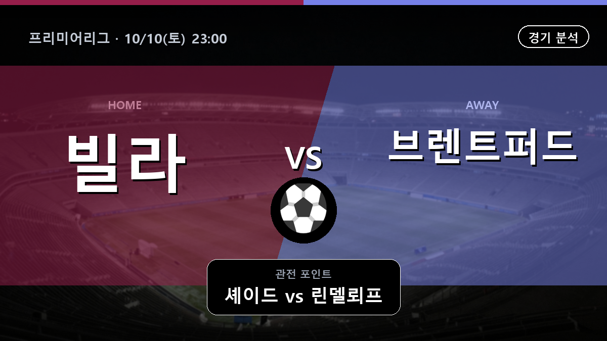 애스턴 빌라 브렌트퍼드 프리미어리그 경기 분석과 중계 정보