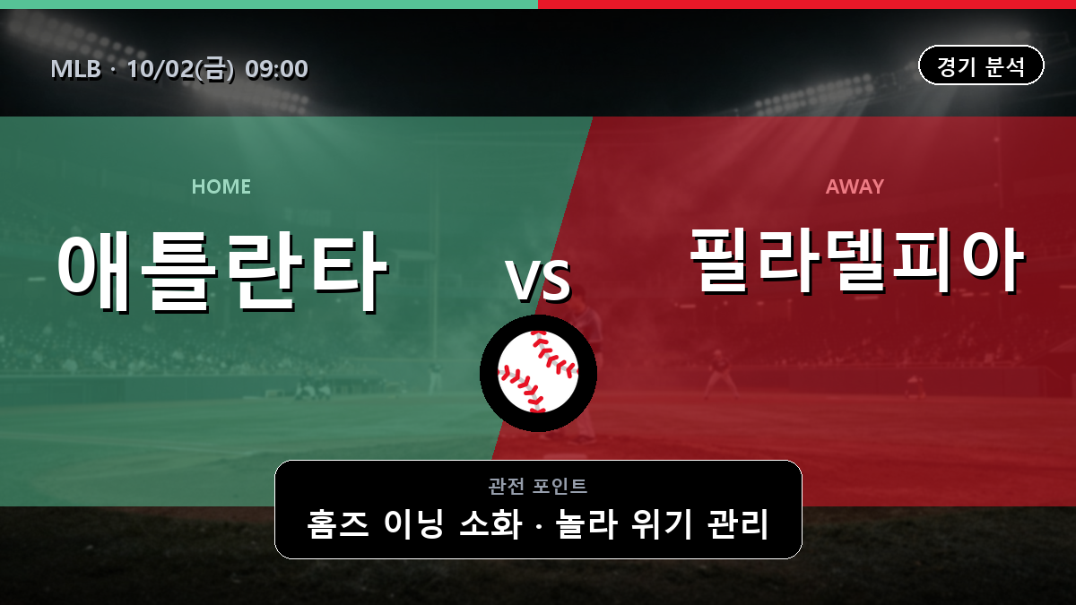 애틀란타 필라델피아 MLB 경기 분석과 중계 정보