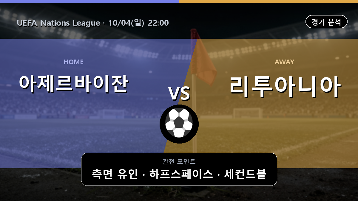 아제르바이잔 리투아니아 UEFA Nations League 경기 분석과 중계 정보