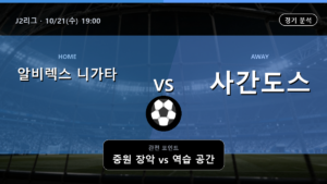 알비렉스 니가타 사간도스 J2리그 경기 분석과 중계 정보