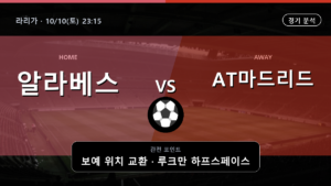 알라베스 아틀레티코 마드리드 라리가 경기 분석과 중계 정보