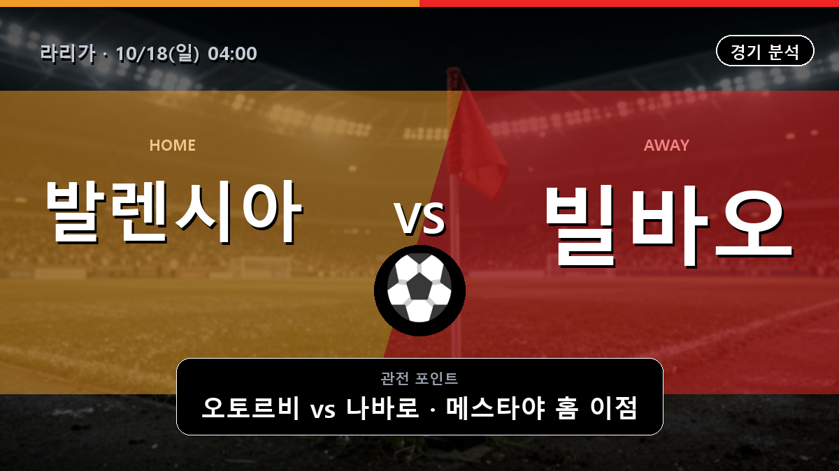 발렌시아 빌바오 라리가 경기 분석과 중계 정보