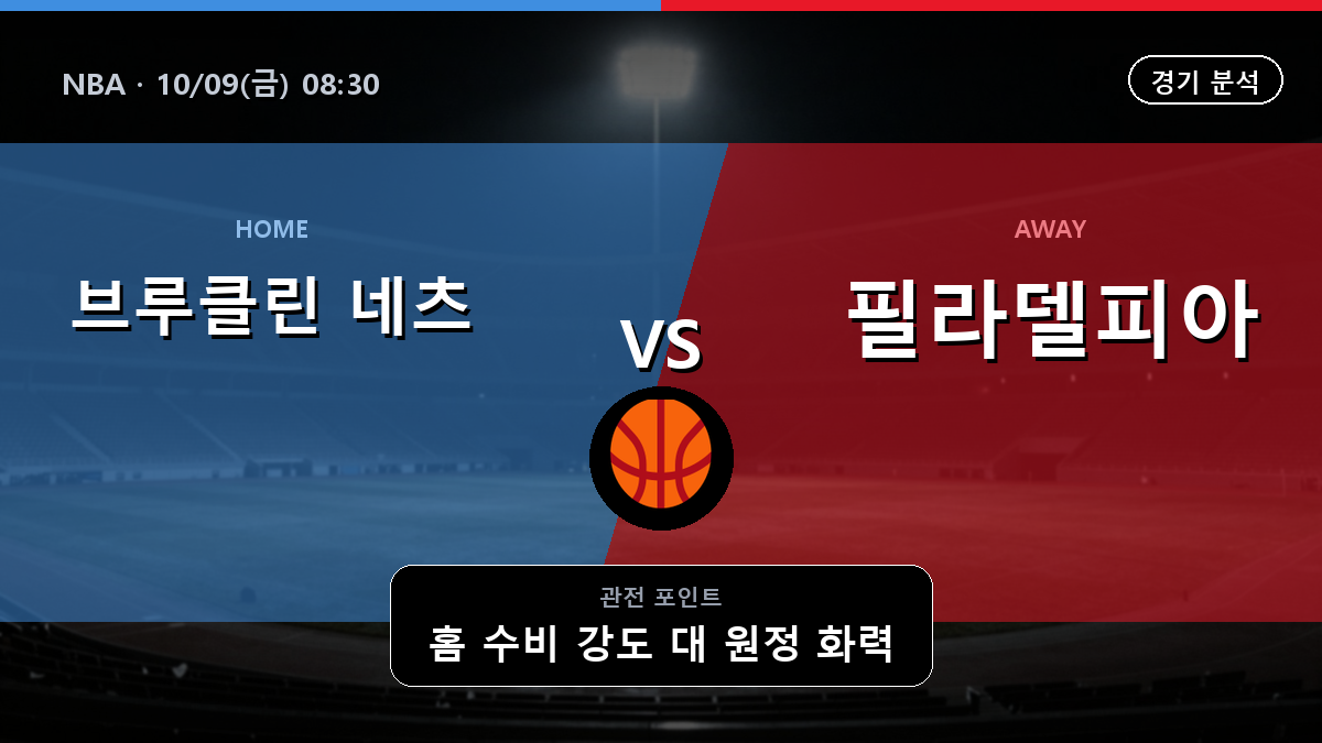 브루클린 네츠 필라델피아 76ers NBA 경기 분석과 중계 정보