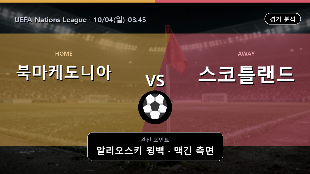 북마케도니아 스코틀랜드 UEFA Nations League 경기 분석과 중계 정보