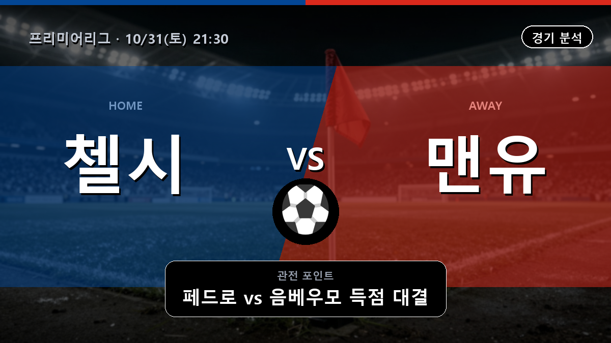 첼시 맨유 프리미어리그 경기 분석과 중계 정보