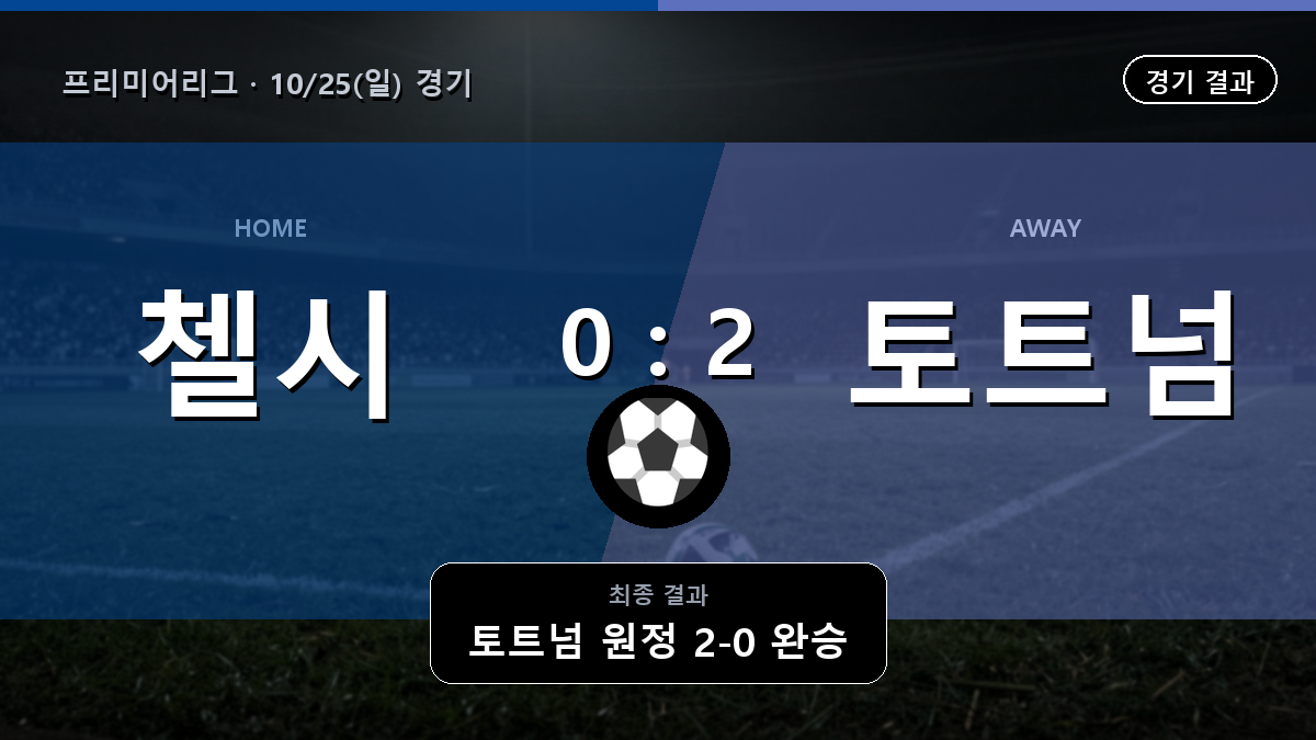 첼시 토트넘 프리미어리그 경기 하이라이트 결과와 중계 정보
