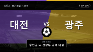 대전 하나시티즌 광주 K리그 경기 분석과 중계 정보