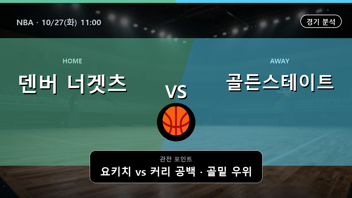 덴버 너겟츠 골든스테이트 워리어즈 NBA 경기 분석과 중계 정보