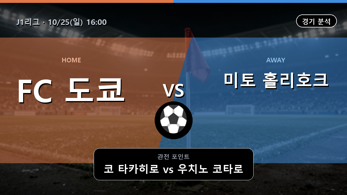 FC 도쿄 미토 홀리호크 J1리그 경기 분석과 중계 정보