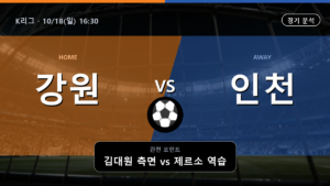 강원 인천 유나이티드 K리그 경기 분석과 중계 정보