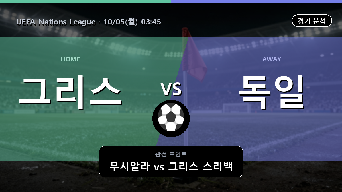 그리스 독일 UEFA Nations League 경기 분석과 중계 정보