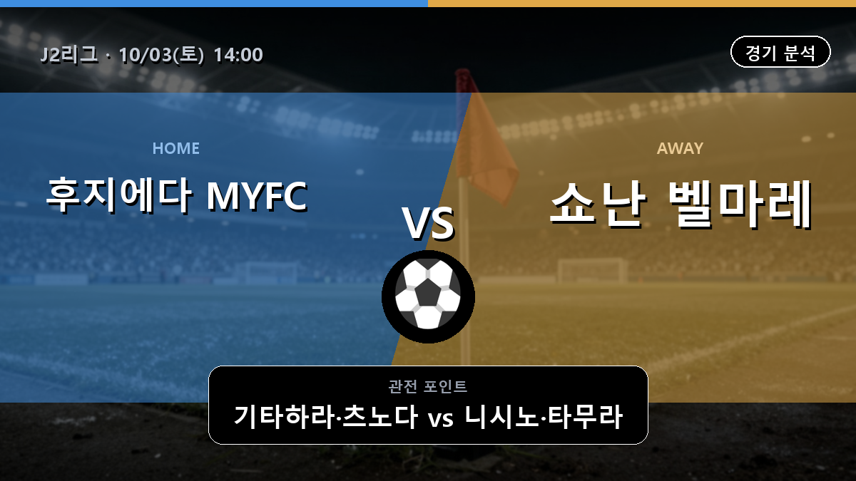 후지에다 MYFC 쇼난 벨마레 J2리그 경기 분석과 중계 정보