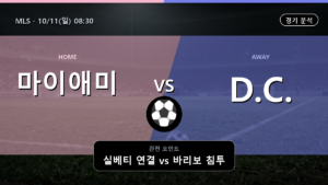 인터 마이애미 D.C. 유나이티드 MLS 경기 분석과 중계 정보