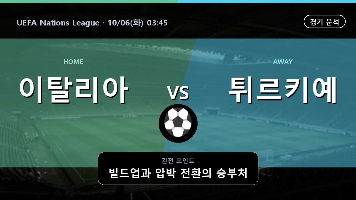 이탈리아 튀르키예 UEFA Nations League 경기 분석과 중계 정보
