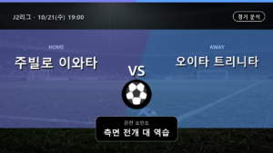 주빌로 이와타 오이타 트리니타 J2리그 경기 분석과 중계 정보
