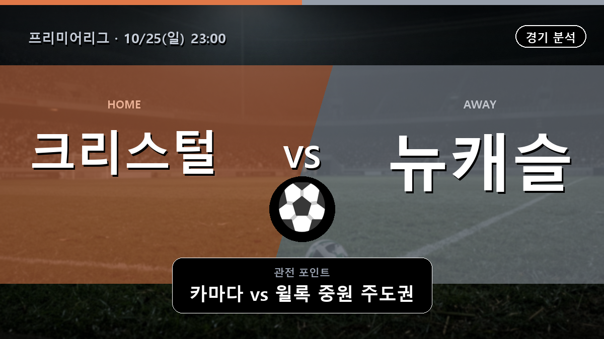 크리스털 뉴캐슬 프리미어리그 경기 분석과 중계 정보