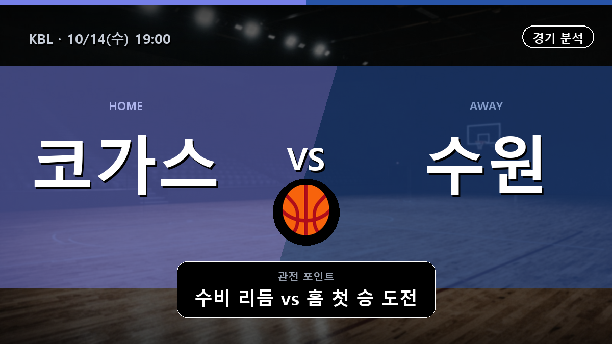 코가스 수원 KT KBL 경기 분석과 중계 정보