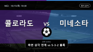 콜로라도 라피즈 미네소타 유나이티드 MLS 경기 분석과 중계 정보