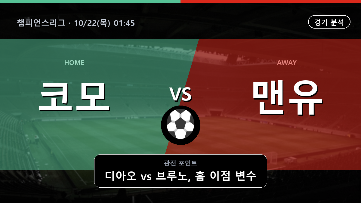 코모 맨유 챔피언스리그 경기 분석과 중계 정보
