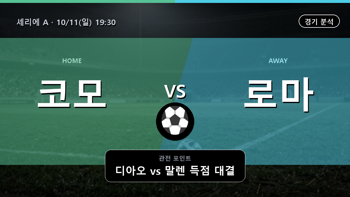 코모 로마 세리에 A 경기 분석과 중계 정보