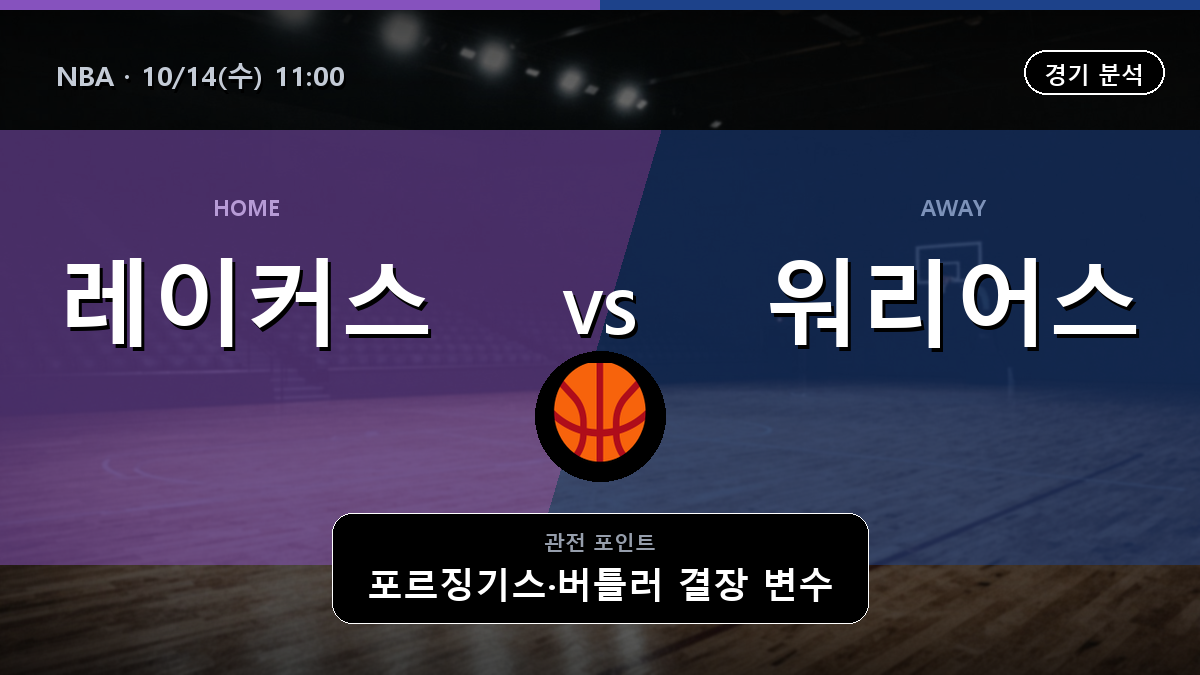LA 레이커스 골든스테이트 워리어스 NBA 경기 분석과 중계 정보