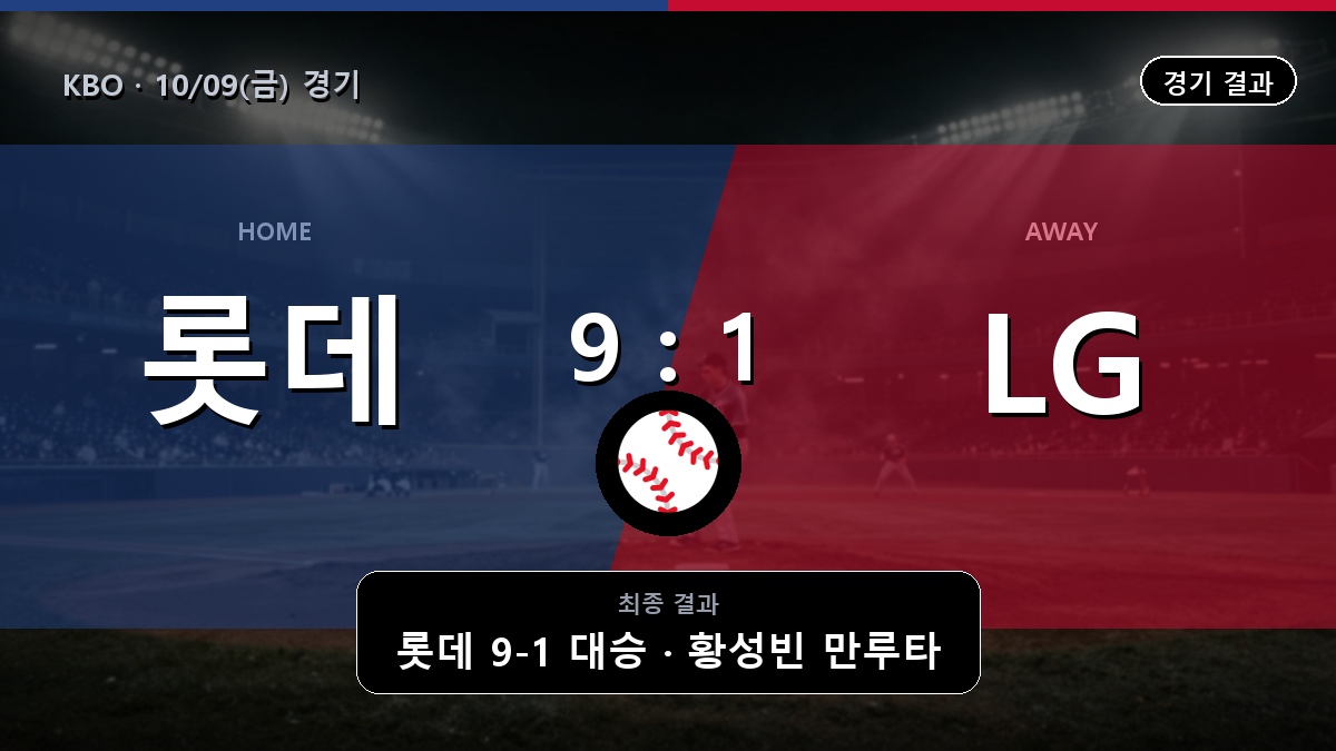 롯데 LG KBO 경기 하이라이트 결과와 중계 정보