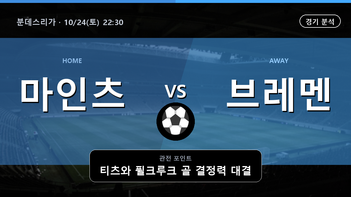 마인츠 브레멘 분데스리가 경기 분석과 중계 정보