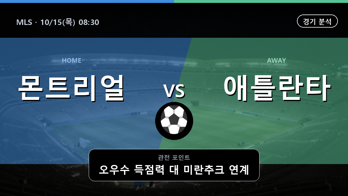몬트리얼 애틀란타 MLS 경기 분석과 중계 정보
