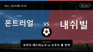 몬트리얼 내쉬빌 MLS 경기 분석과 중계 정보