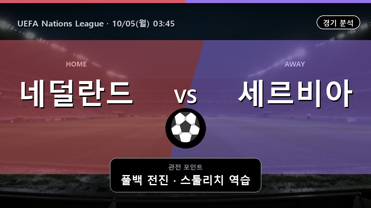 네덜란드 세르비아 UEFA Nations League 경기 분석과 중계 정보