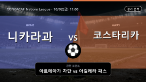 니카라과 코스타리카 CONCACAF Nations League 경기 분석과 중계 정보