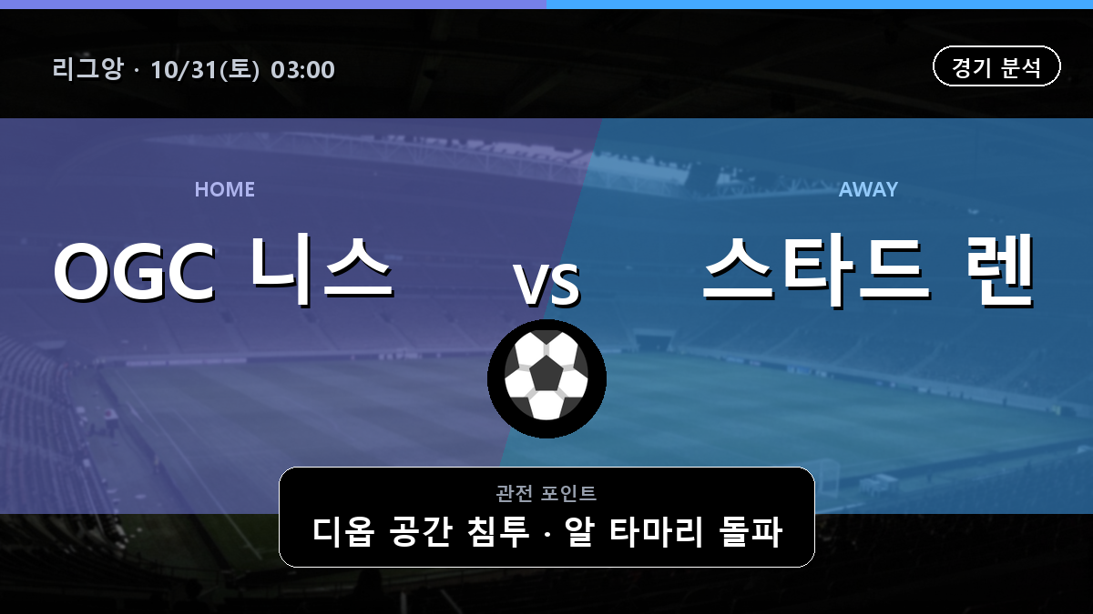 OGC 니스 스타드 렌 리그앙 경기 분석과 중계 정보